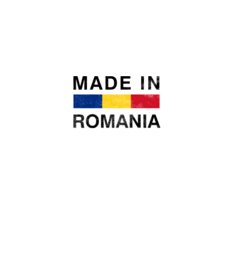 made in romania model alb pe tricou