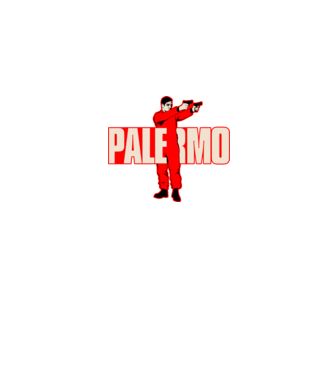 palermo la casa de papel model negru pe tricou
