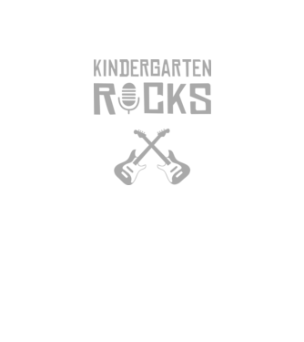 Kindergarten rocks model negru pe tricou