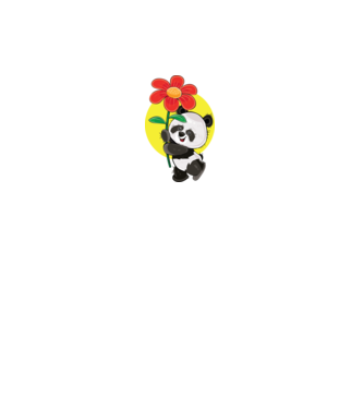 Dragoste panda model negru pe tricou