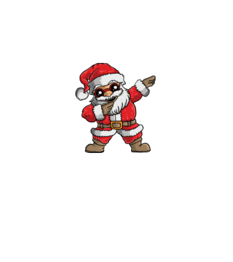 Santa dab model negru pe tricou