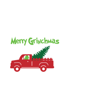 Grinchmas truck model negru pe tricou