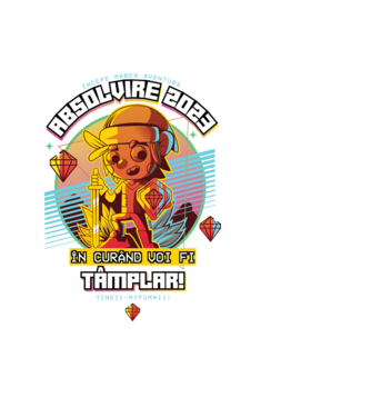 absolvire 2023 tâmplar model negru pe tricou