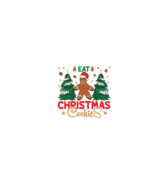 Life is short - eat christmas cookies model negru pe tricou