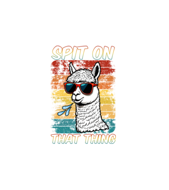 Spit on that thing llama rainbow Hawk Tuah model alb pe tricou