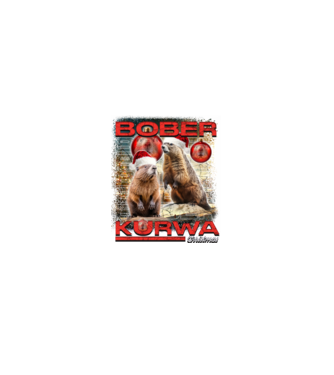 Bober kurwa christmas universe model negru pe tricou