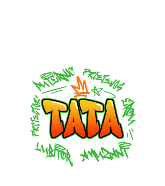 Graffiti tata model negru pe tricou