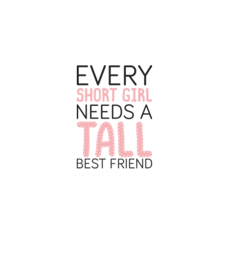 Tall Friend model alb pe tricou