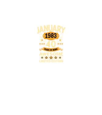 January 1983 40 years of being limited edition model negru pe tricou