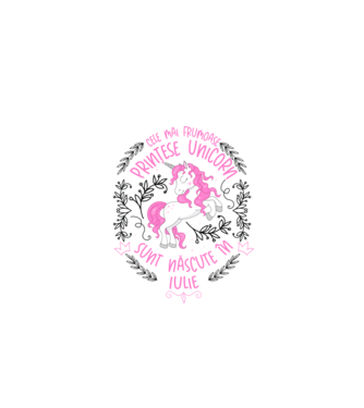 Cele mai frumoase prințese unicorn sunt născute în Iulie model alb pe tricou