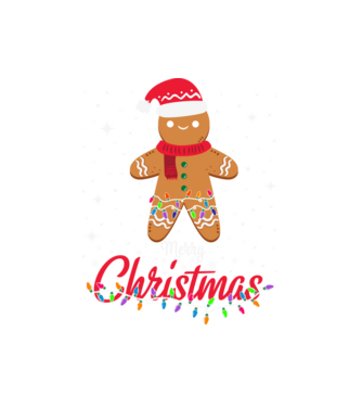 Merry christmas cookie model alb pe tricou