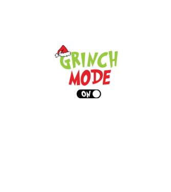 Grinch Mode model alb pe tricou