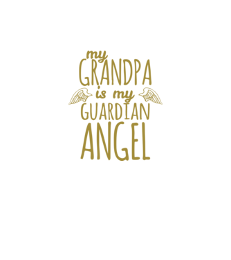 My grandpa is my guardian angel model verde neon pe tricou