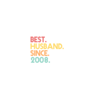 best husband since 2008 retro model negru pe tricou