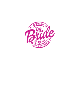 Bride Barbie lets go party model alb pe tricou