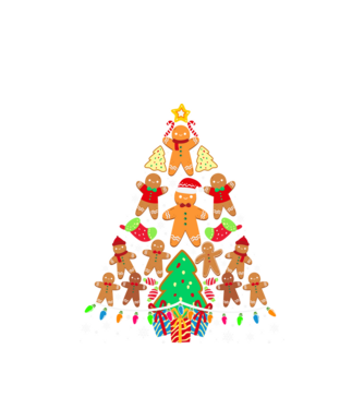 Cookie christmas tree model alb pe tricou