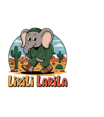 Lirili Larila model negru pe tricou