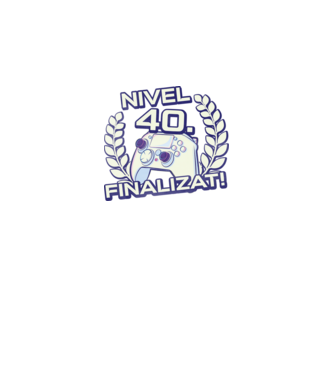 Nivel 40 finalizat! model negru pe tricou