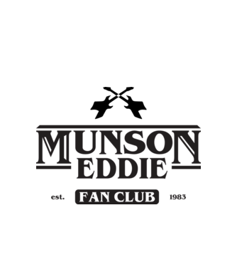eddie munson fan club model alb pe tricou