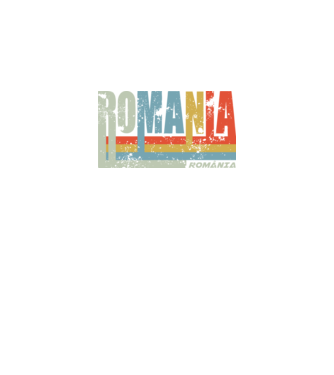 România retro model negru pe tricou