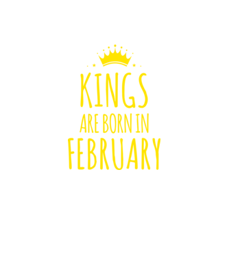Kings are born in - February model gri închis pe tricou