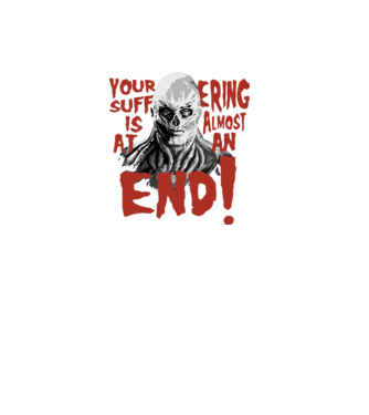 vecna your suffering is almost at an end model negru pe tricou