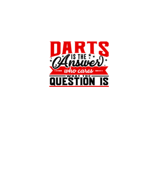 Sport is the answer DARTS model alb pe tricou