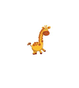 Cute giraffe model negru pe tricou