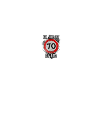 Am împlinit 70 de ani! model negru pe tricou
