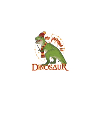 My patronus is dinosaur model negru pe tricou