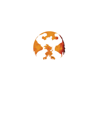 goku sunset model negru pe tricou