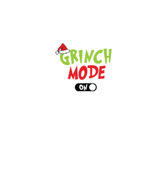 Grinch Mode model alb pe tricou