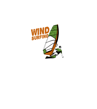 Wind Surf model negru pe tricou