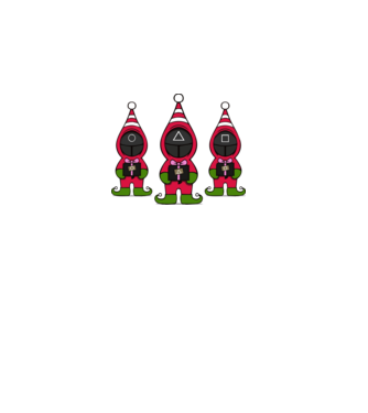 merry squid game model negru pe tricou