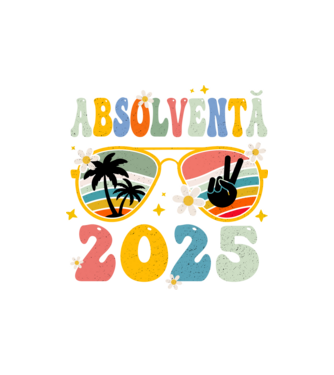 Absolventă 2025 model nisipiu pe tricou
