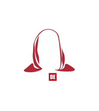la cas de papel logo model alb pe tricou