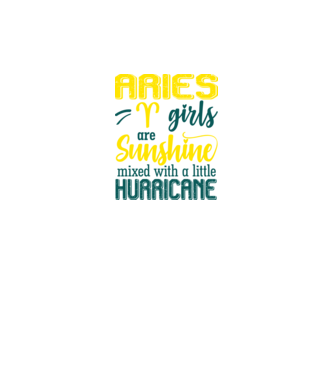 Sunshine with Hurricane ARIES model negru pe tricou