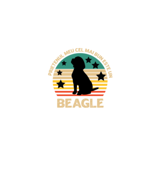 Prietenul meu cel mai bun este un beagle model negru pe tricou