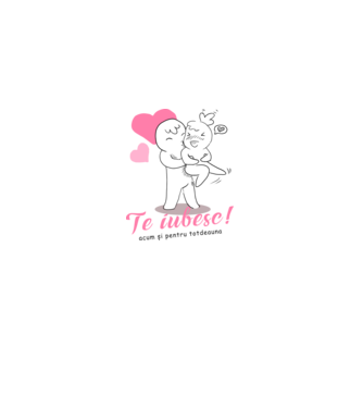 te iubesc model alb pe tricou