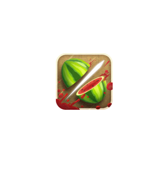 Fruit Ninja Icon model alb pe tricou