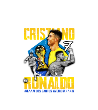 Ronaldo tribute model alb pe tricou