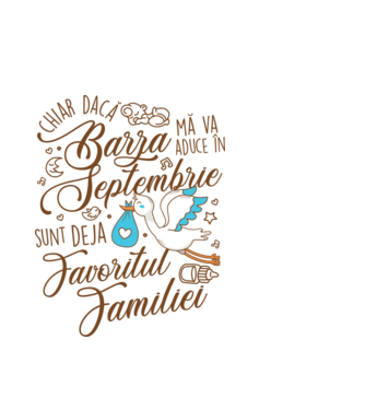 Favoritul familiei SEPTEMBRIE model alb pe tricou