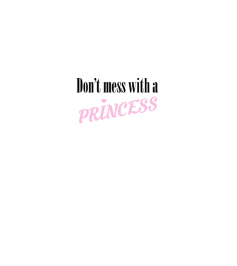 Princess model alb pe tricou