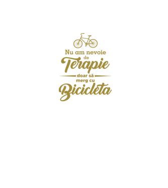 nu am nevoie de terapie, doar să merg cu bicicleta model alb/roșu pe tricou