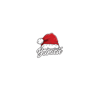 bunică Santa Hat model negru pe tricou