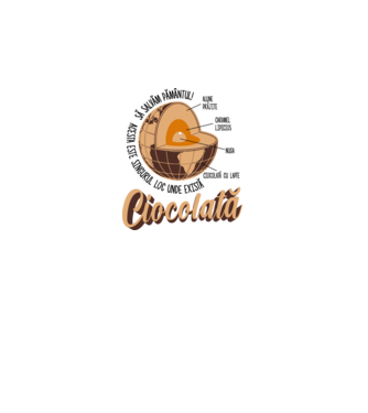 să salvăm Pământul! acesta este singurul loc unde există ciocolată - alune prăjite, caramel lipicios, nuga, ciocolată cu lapte model alb pe tricou