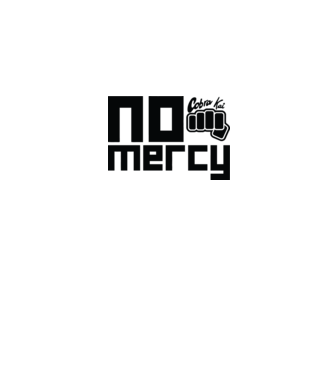 No mercy cobra kai model alb pe tricou