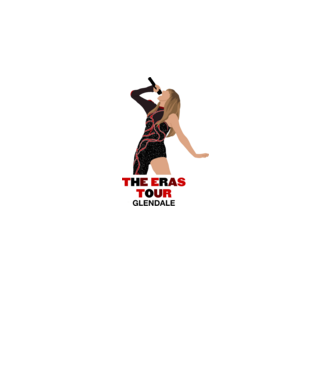 Taylor Swift The Eras Tour Glendale model alb pe tricou