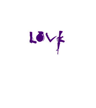 Lovegun model alb pe tricou