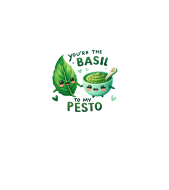 Basil to my Pesto model alb/roșu pe tricou